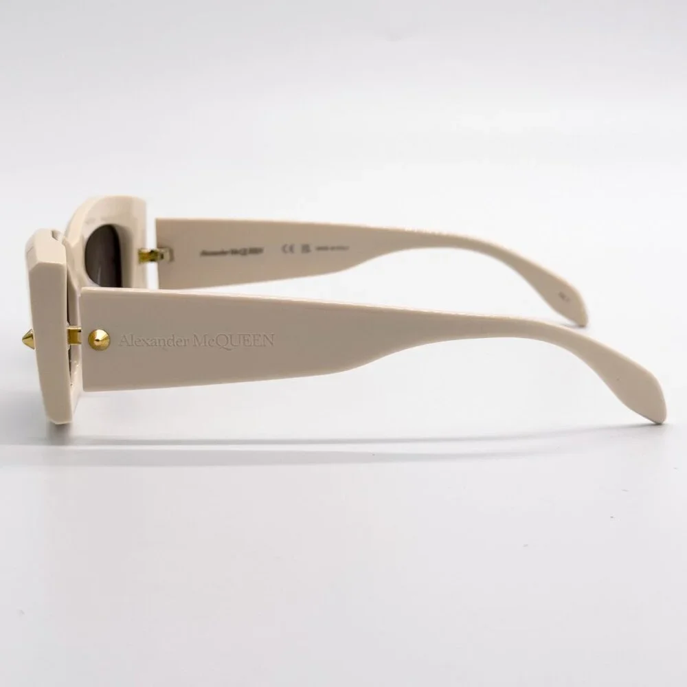 NEW ALEXANDER MCQUEEN AM0426S 005 IVORY SUNGLASSES ALEXANDER MCQUEEN